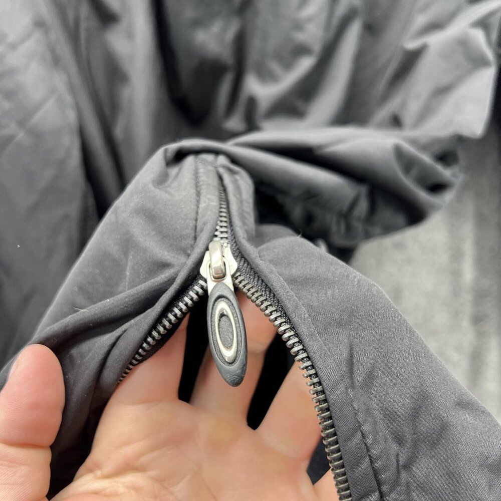 Oakley Jacket Men Large Black Button Down Polyester Full Zip Coat VTG Rain Wind - Picture 15 of 16